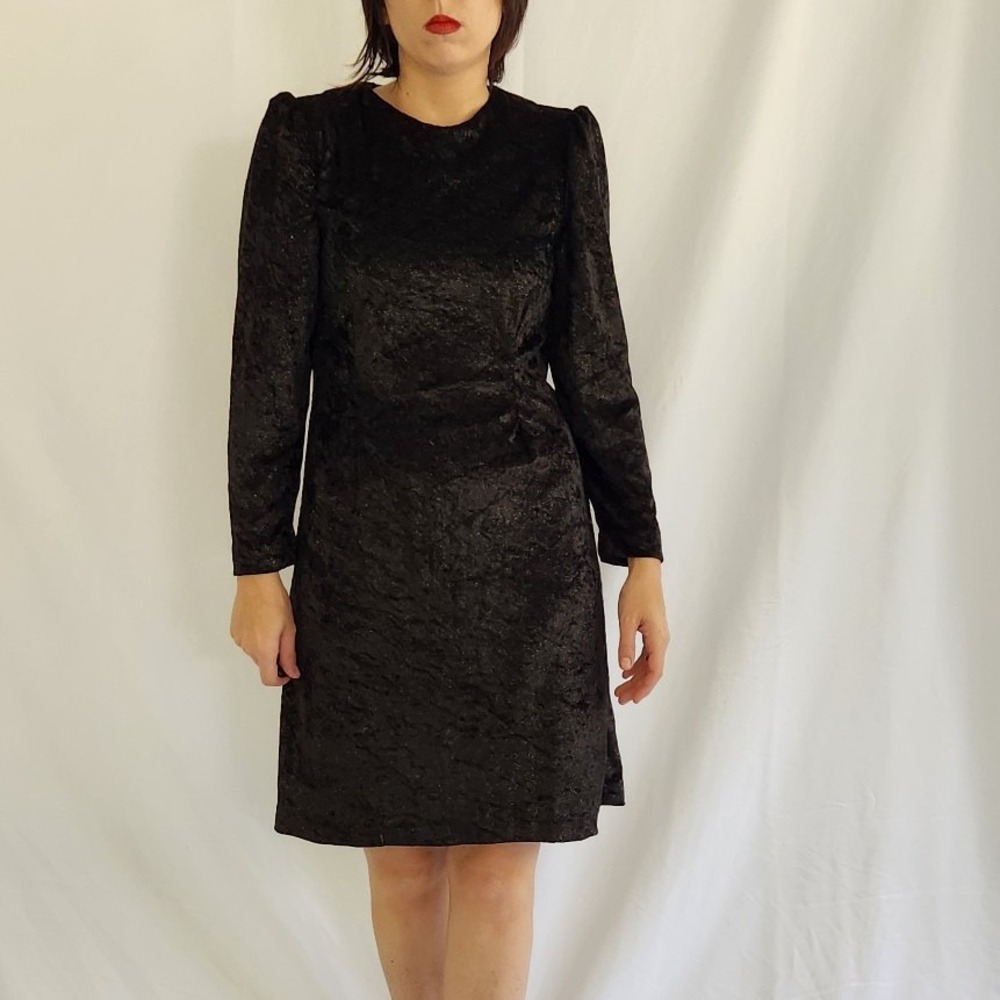 Vintage Handmade Black Velvet Glittery Dress